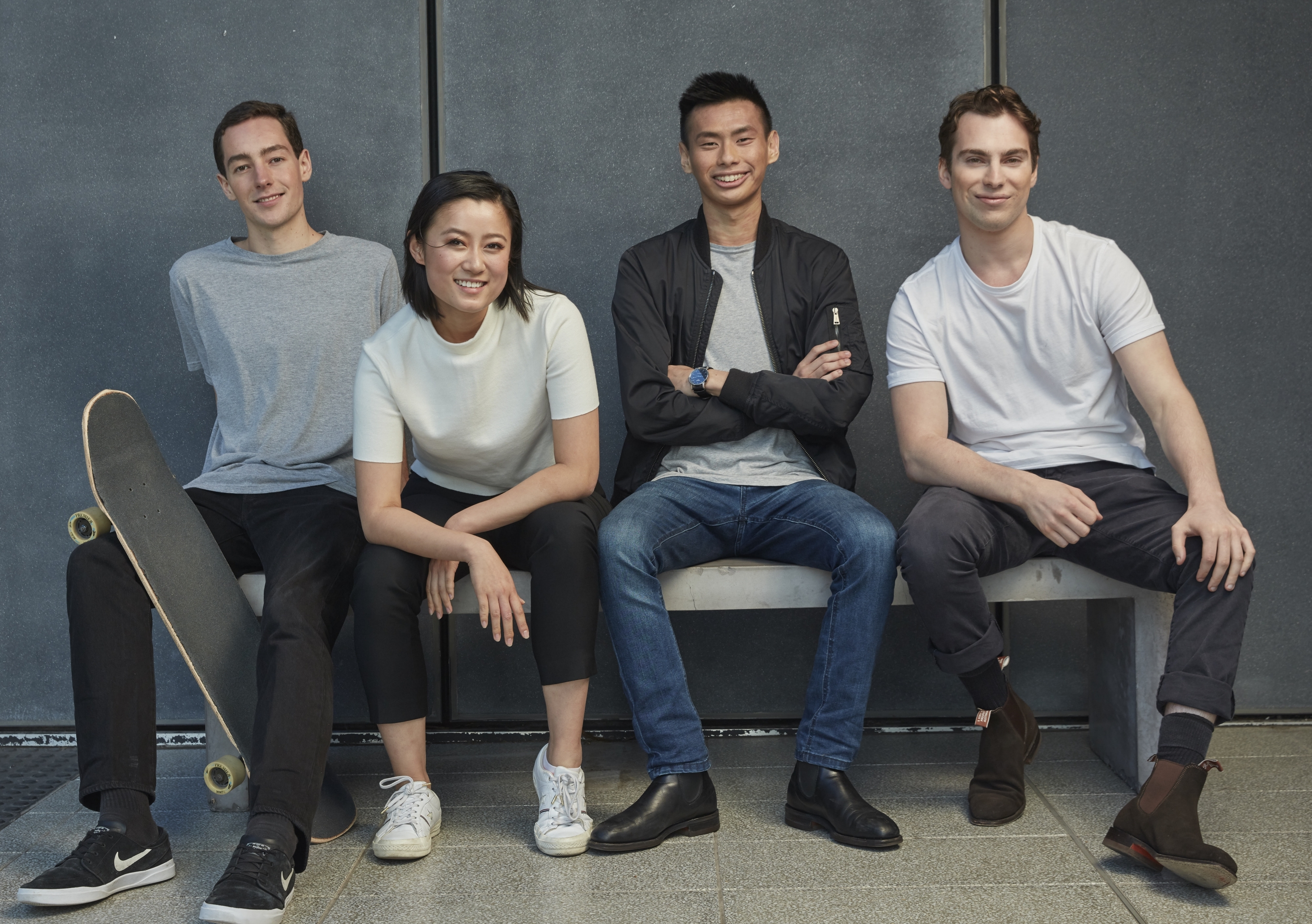 Yellowbox founders Ben Delaney, Vanessa Zhao, Ho Jun Tang and Adrian Brossard.