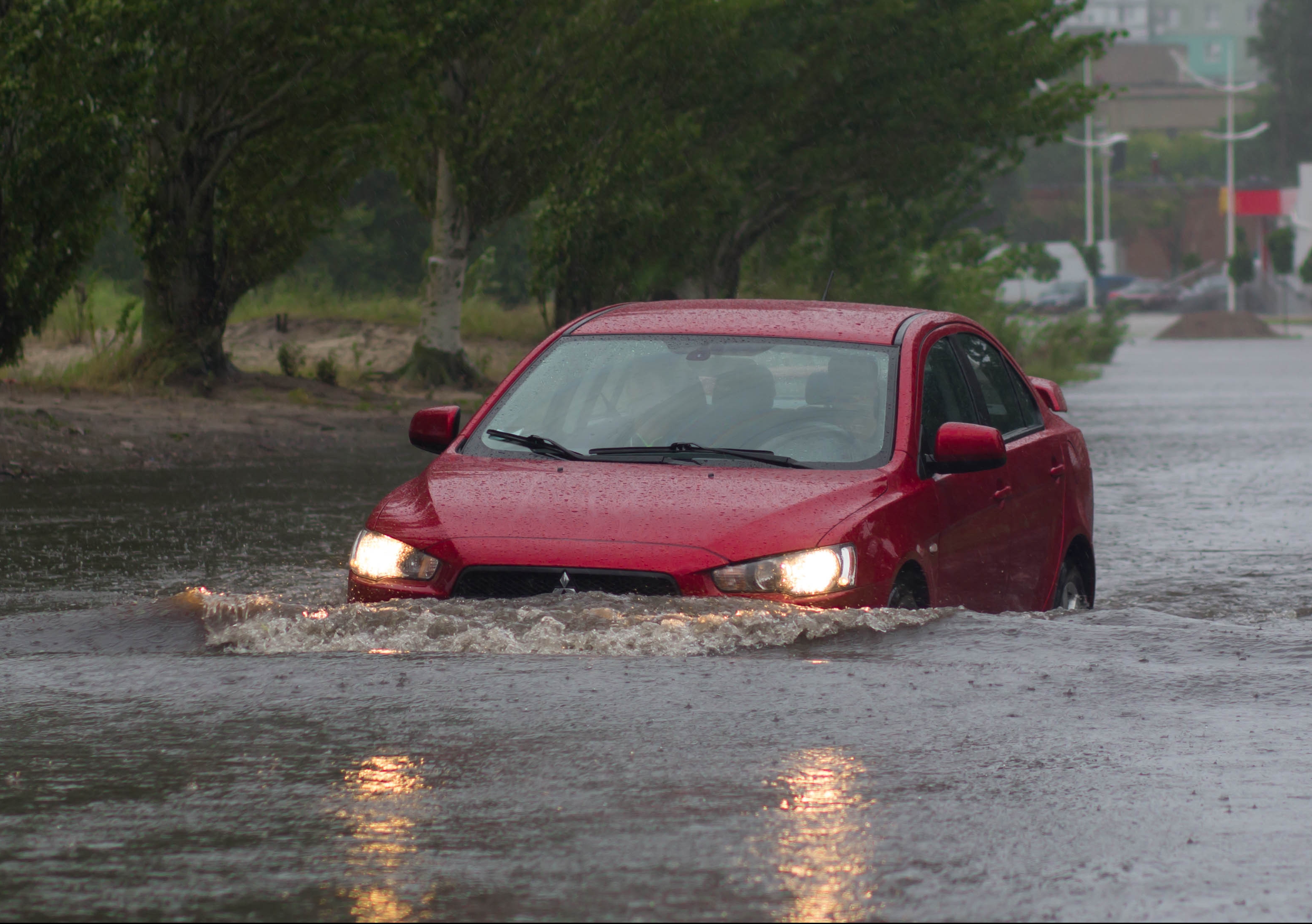 What was surprising was just how little water it took to make even a large vehicle unstable. Photo: Shutterstock