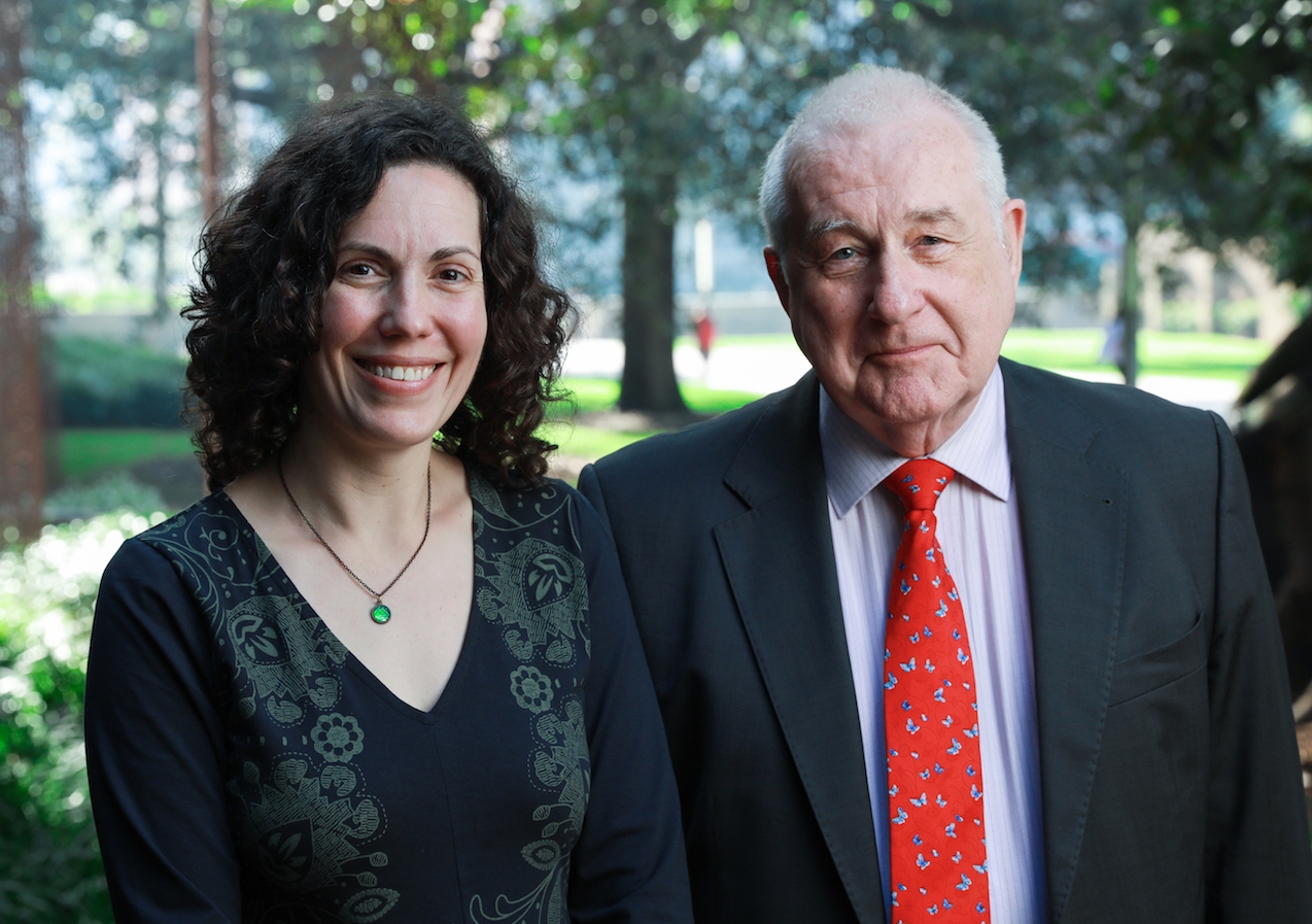 University of Toronto lecturer and keynote speaker Dr Hilary Evans Cameron (left) with Professor Guy S Goodwin-Gill. Photo: Maja Baska.