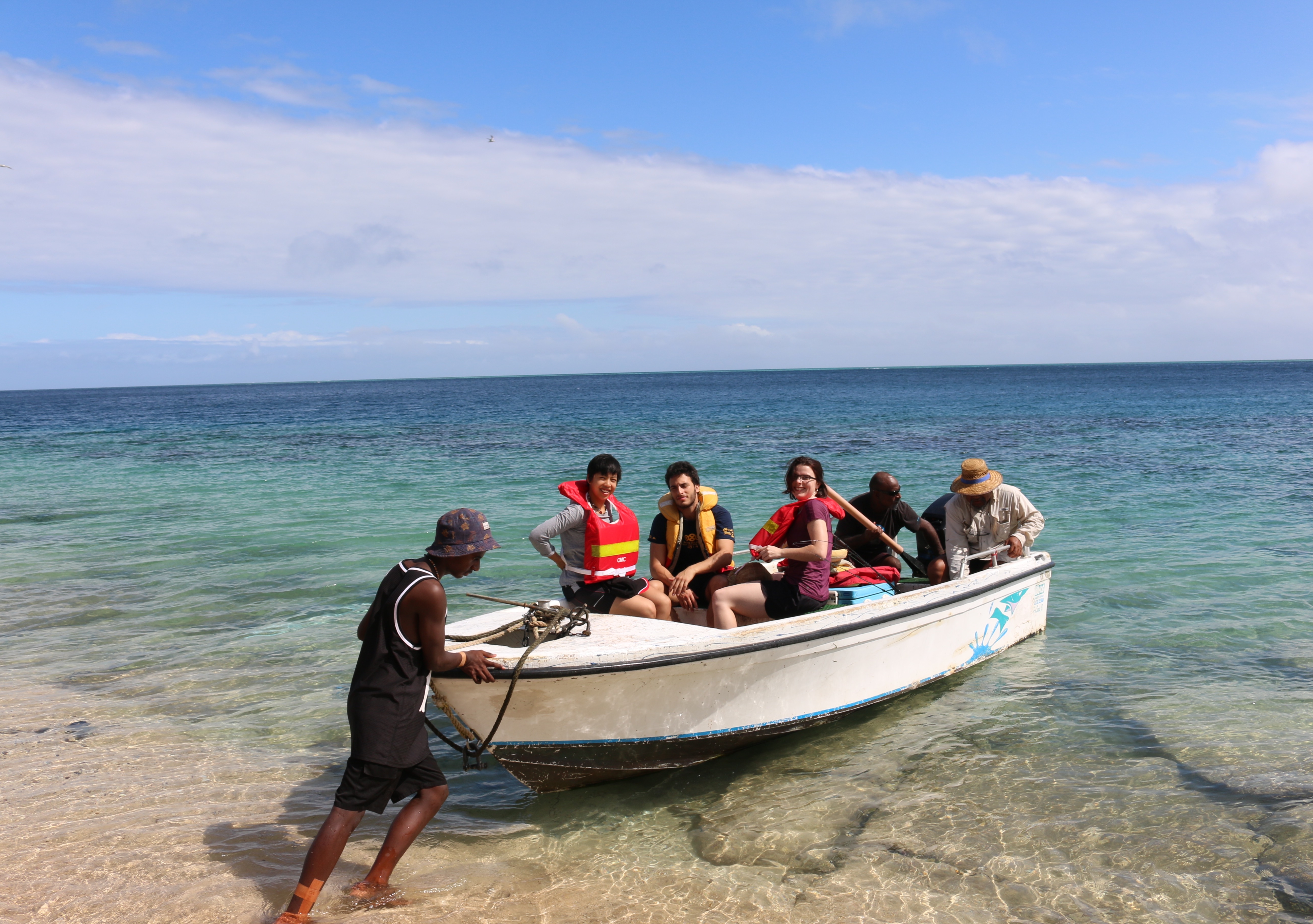 The students on Mer Island. Photo: UNSW