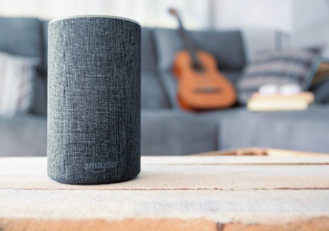 Amazon uses its voice command system Alexa in a range of devices to help users play music, control their smart home, and get information, news, weather, and more. Image from Shutterstock