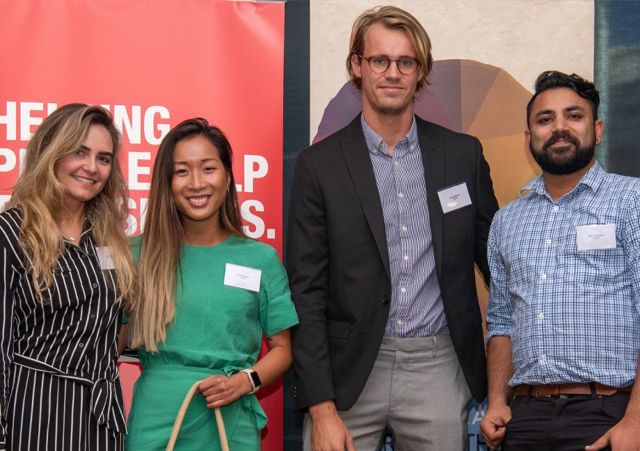 UNSW postgraduate winning team at the 2019 Big Idea competition. From left to right: Lauren Hayes, Liana Nguyen, Jules Grimont and Mikhail Mathias. Shehara Hapugalle (not featured) is also part of the Closed Loop team but was unable to attend the event.