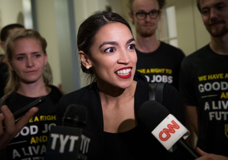 Newly-elected US Democrat Alexandria Ocasio-Cortez is co-author of the New Green Deal which proposes massively expanding the budget deficit as a way of supporting both the environment and the economy. Image from Shutterstock