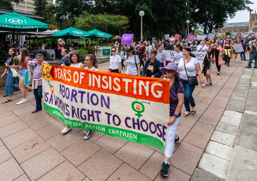 Abortion could soon be decriminalised in NSW after waves of protests, including during the 2019 International Women's Day March in Sydney. Image from Shutterstock