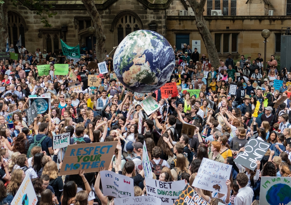 Last year, students across the globe united to demand action on climate change. Pictured, a student protest in Sydney. Picture: Shutterstock