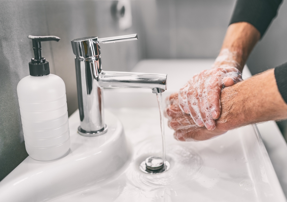 Washing one&#039;s hands properly after potential exposure to infection, including visiting an ill person or the bathroom, and before doing everyday activities such as food preparation, has become synonymous with the COVID-19 pandemic. Photo: Shutterstock