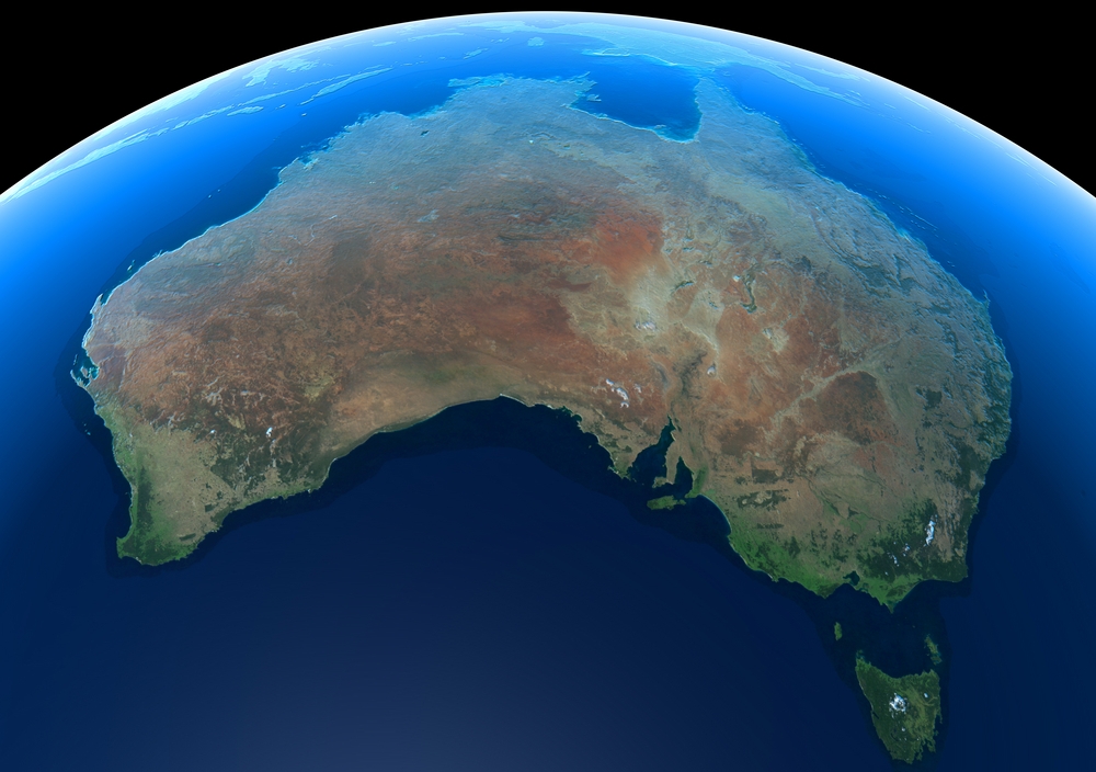 Australia as seen from space. Image from Shutterstock