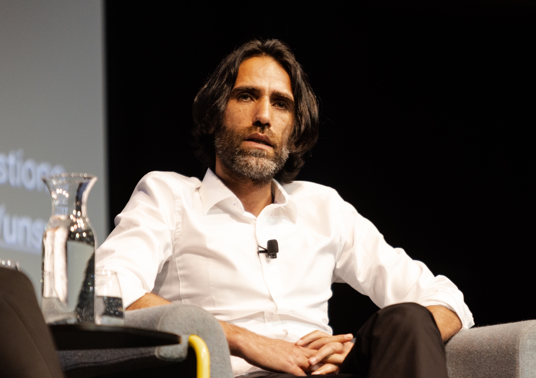 Behrouz Boochani was the guest speaker at UNSW’s Wallace Wurth Lecture. Photo: Maria Louise Boyadgis