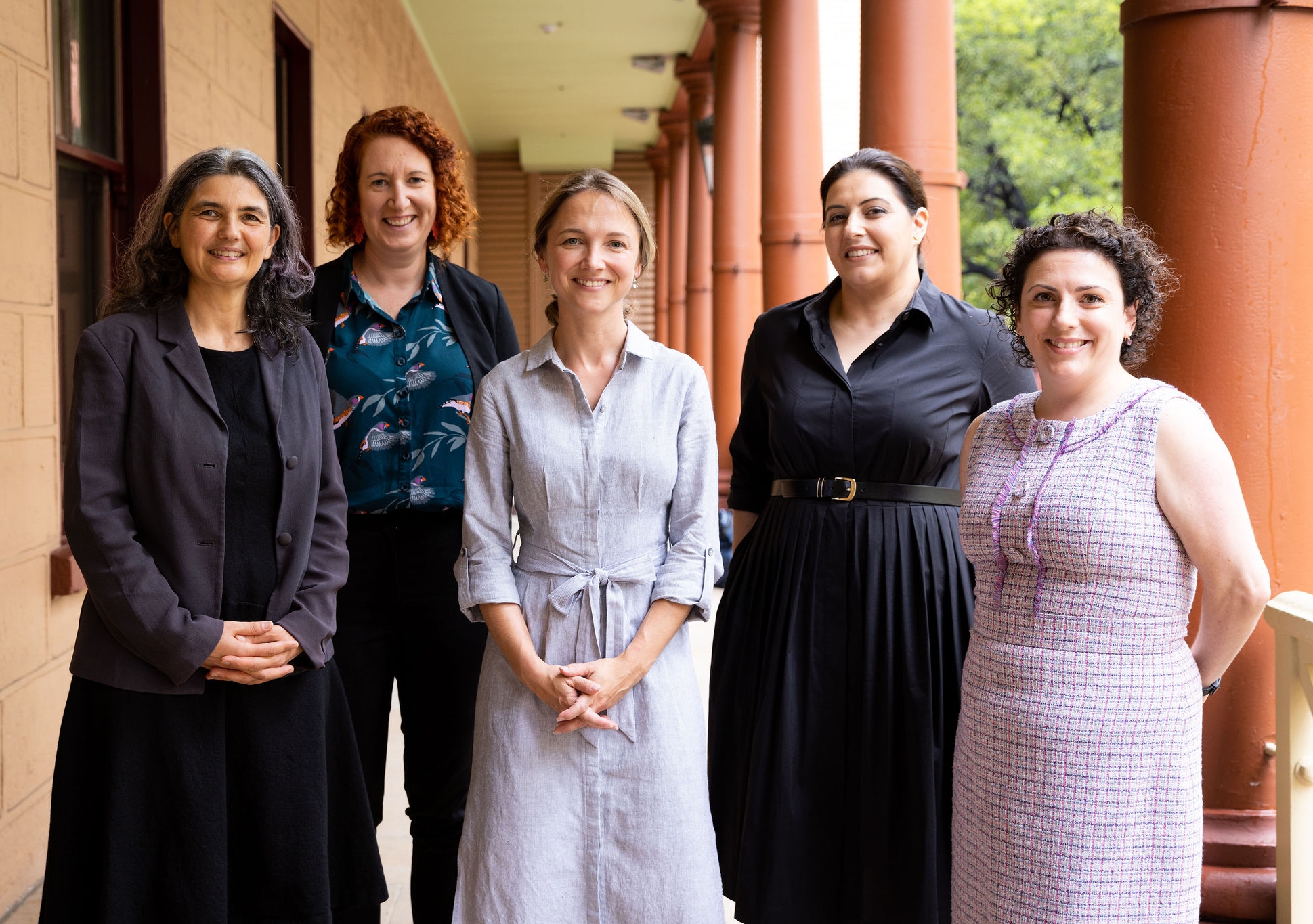 2021 Pathways to Politics Program for Women alumni from left to right: Mychel Ellis, Ann Stevenson, Beth Sainty-Gale, Grazia Siciliano, Inna Kiner. Photo: Supplied.