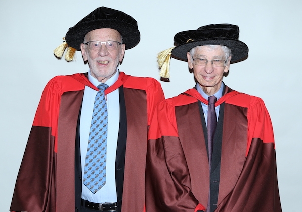 Emeritus Professor Anthony Blackshield AO (left) and Professor Richard Chisholm AM were awarded UNSW’s highest honour.
